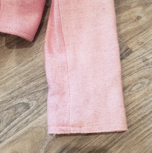 Vintage Pink Tweed Cropped Jacket by Carlisle - Picture 6 of 12